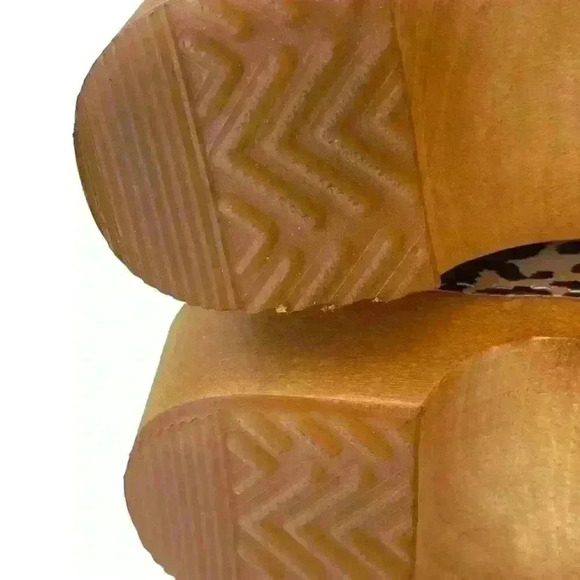 MY Clogs Wooden Women’s Leather Cheetah Leopard Print Made In Italy Sz 39/8.5 - Picture 9 of 12